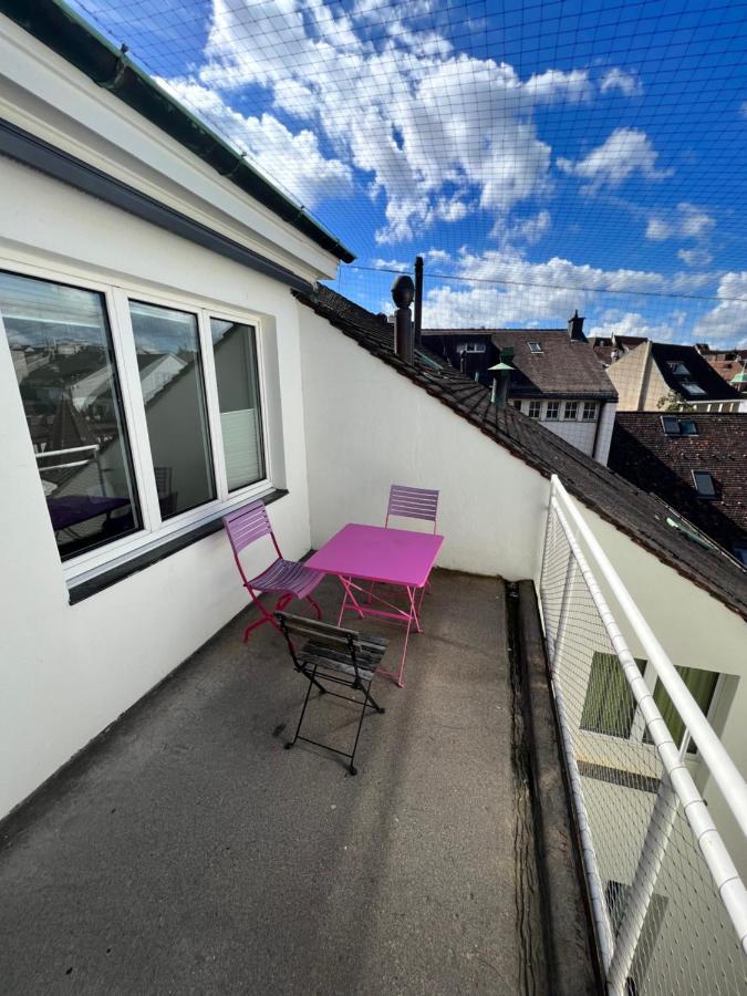 City Center Rooftop Balcony-Studio At Town Hall Bázel Kültér fotó